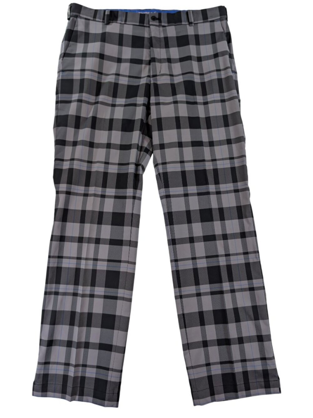 Nike Golf Tour Performance Pants Black Gray Plaid Straight Leg 36x32 | Bundle